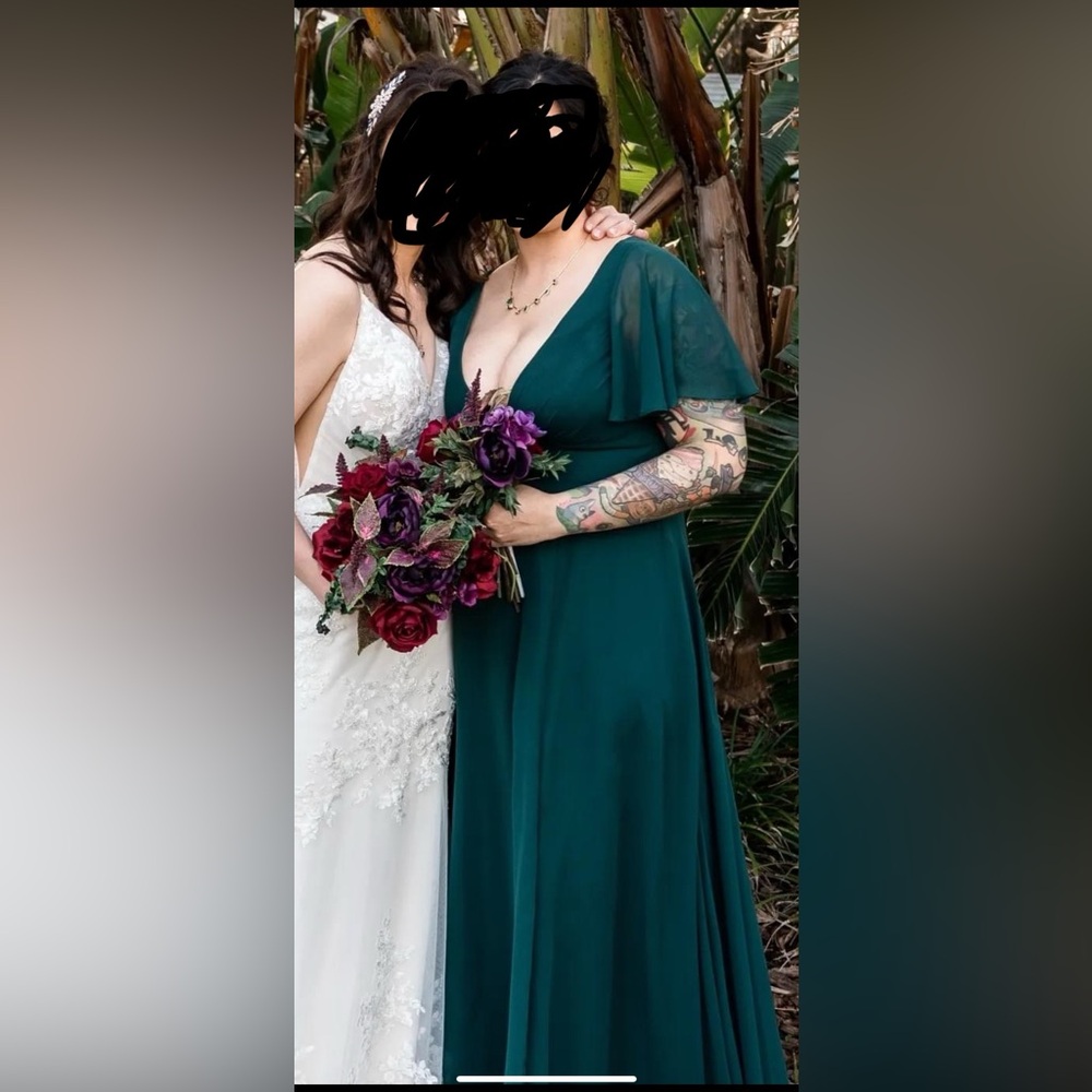 Azazie Chiffon Pine Bridesmaids Dress